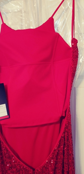 Red sequin lafemme size 4 - Picture 4 of 9